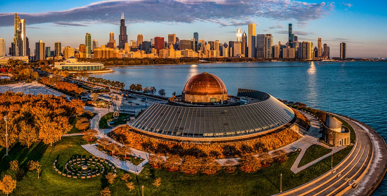 Photo of Chicago,IL Aerial at he Adler Planetarium