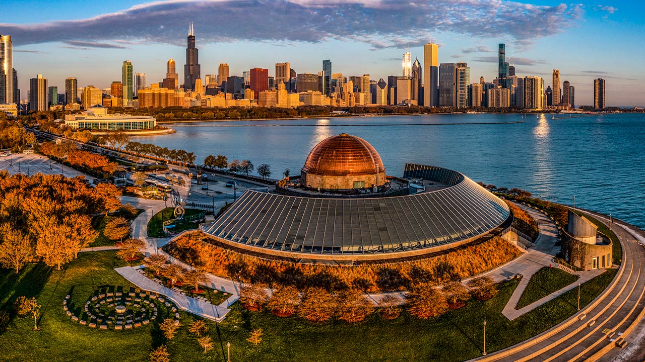 Photo of Chicago,IL Aerial at he Adler Planetarium