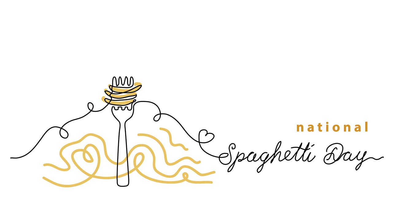 National Spaghetti Day illustration