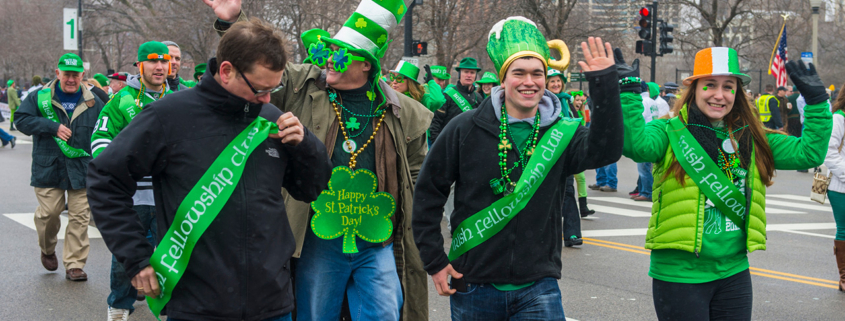 Chicago , USA - March 16, 2013: Participants at the annual Saint Patrick's Day Parade.