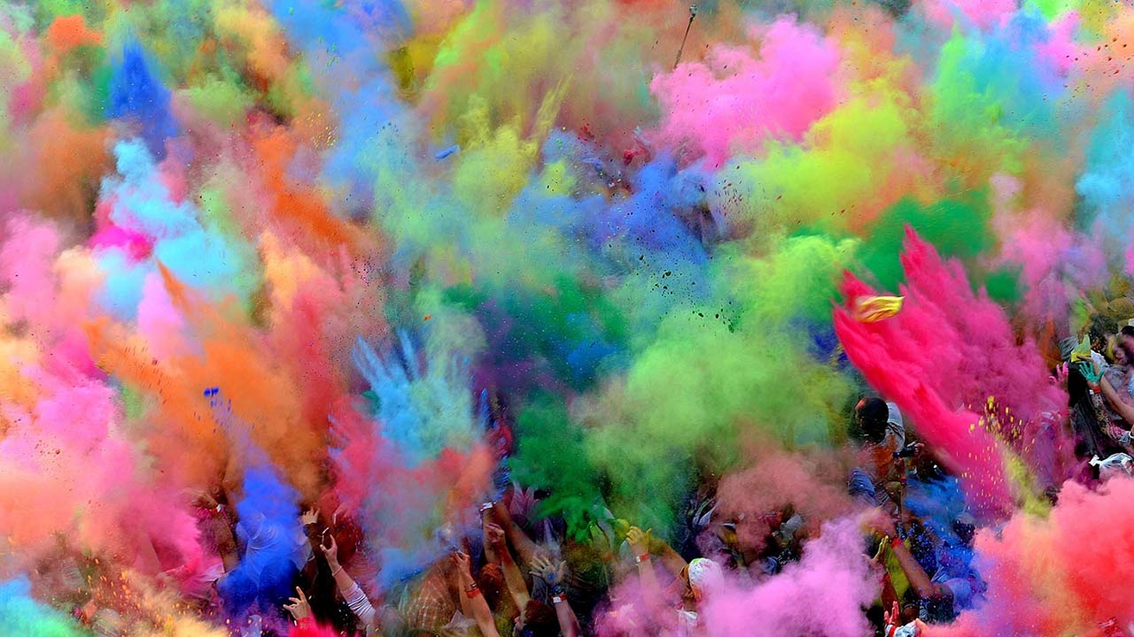 Festival of colours Holi celebrate