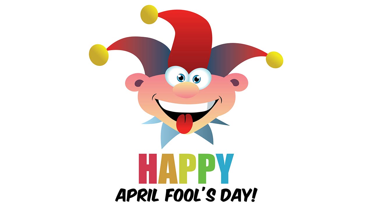 April fools day, Dumb Happy Cartoon Joker Face vector illustration