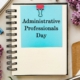 Administrative Professionals Day. Greeting Card.