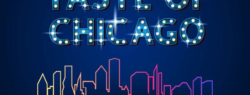Taste of Chicago graphic with skyline