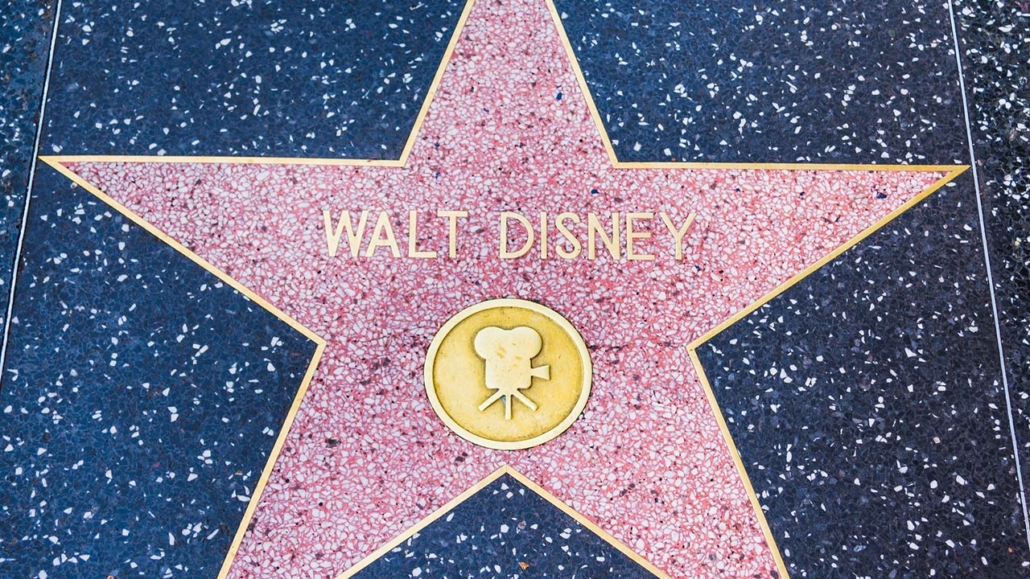 Los Angeles, CA, USA - November 2, 2016: Walt Disney star in Hollywood walk of fame