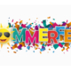 Sommerfest graphic with sunshine sunglasses face and sunglasses