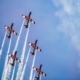6 planes flying in a v shaped formation