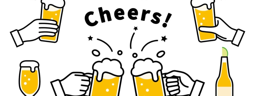 Cheers to beer vector graphic