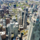 Chicago cityscape aerial view