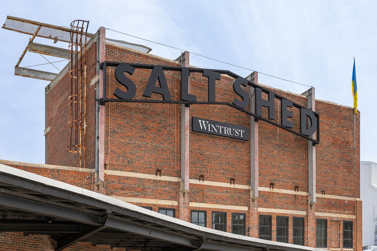 The Salt Shed, formerly Morton Salt's old factory, in Chicago, IL