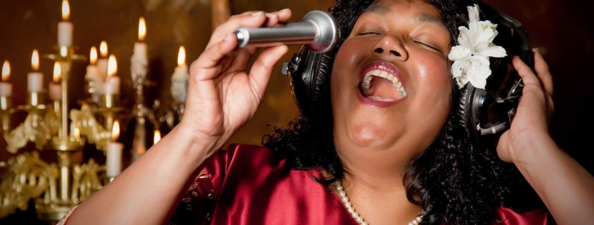 spiritual gospel singer singing a hymn