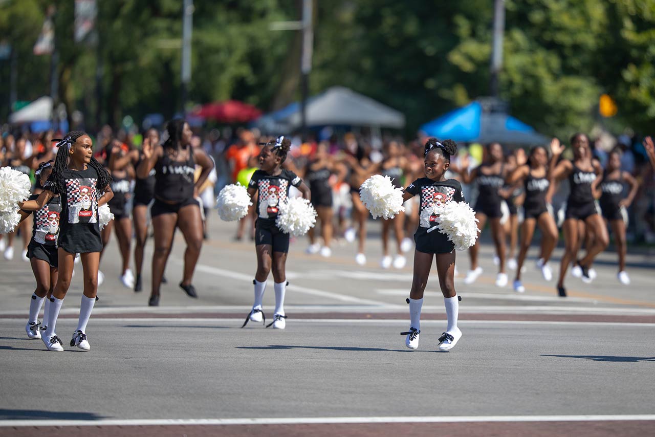 The Bud Billiken Parade, Members of the Carver Park Dance Team, performing at the parade