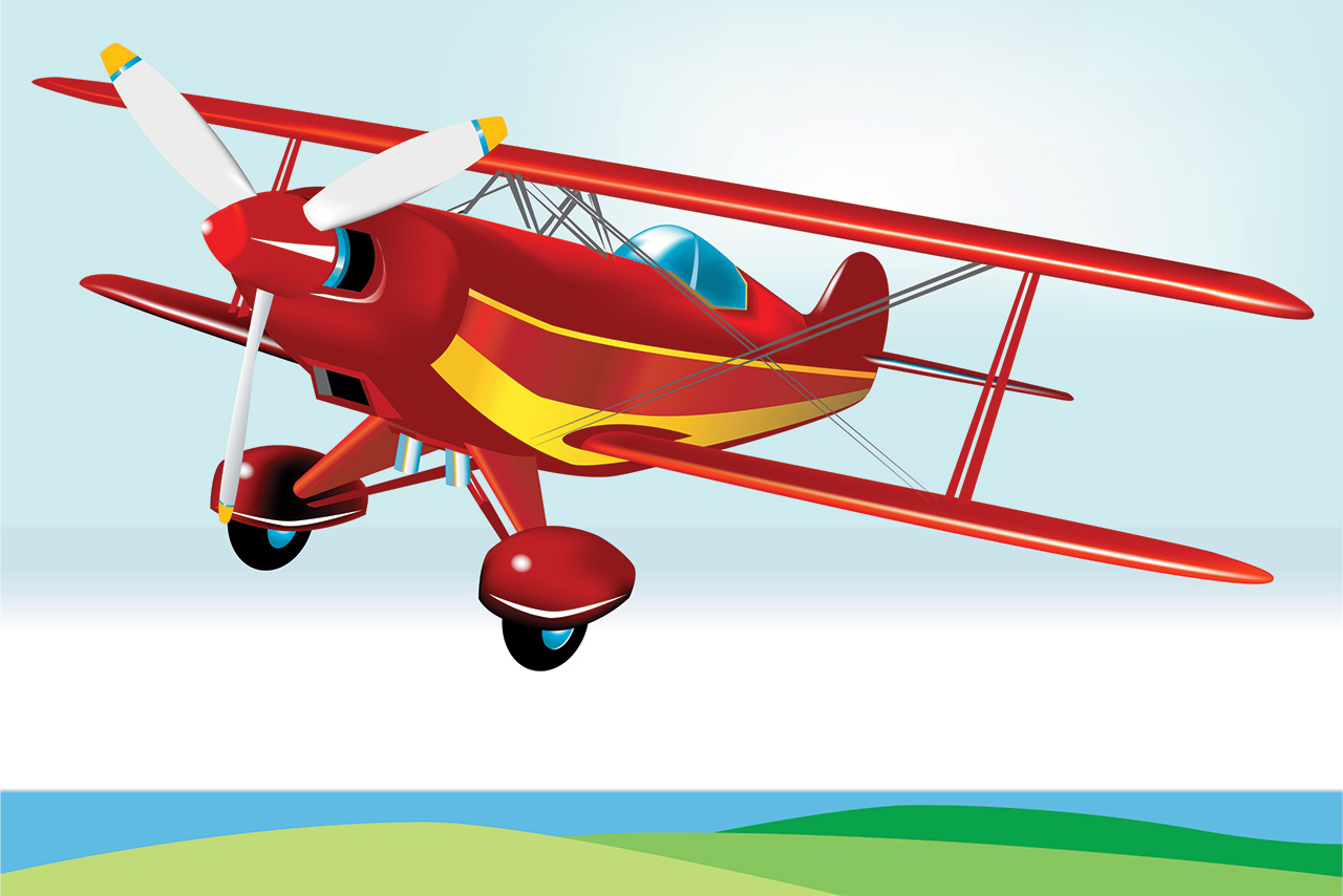 Red Baron Acrobatic Aeroplane stock illustration