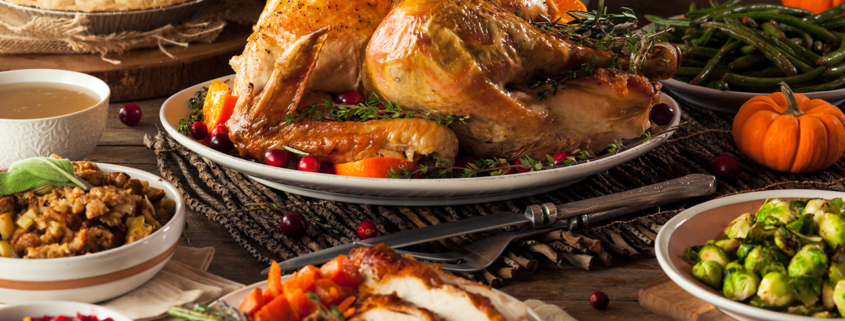 Homemade Roasted Thanksgiving Day Turkey with all the Sides