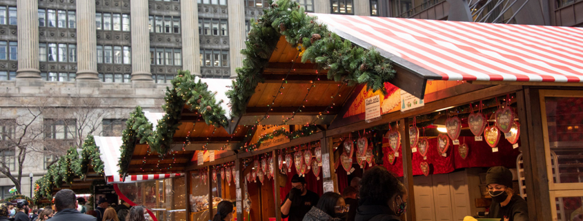 Christkindlmarket, Chicago stock photo