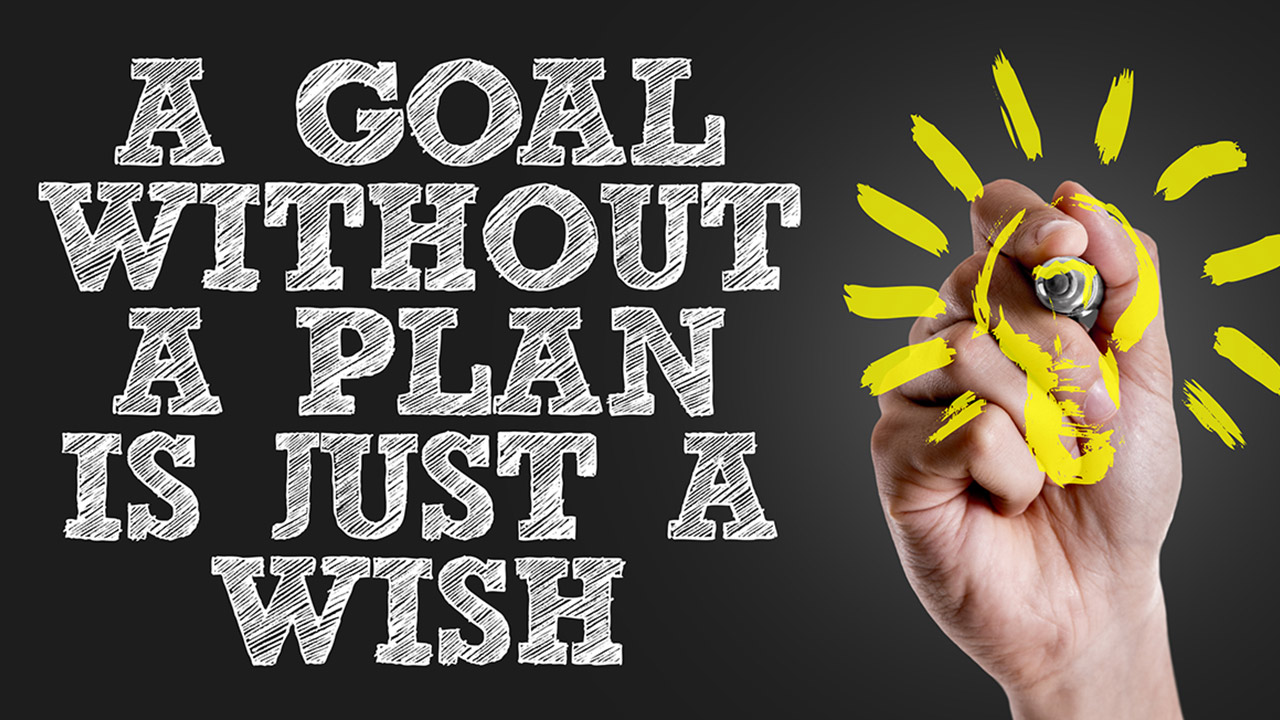 A Goal without a Plan is Just a Wish stock photo