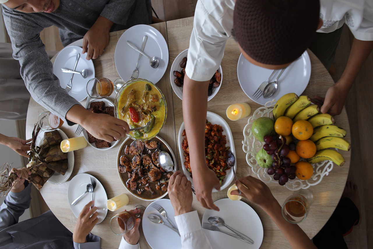Family on Eid Celebration stock photo