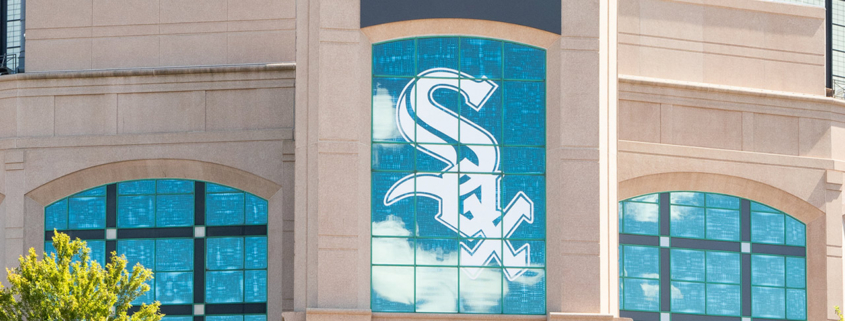 Chicago White Sox's Guaranteed Rate Field in Chicago, IL. stock photo