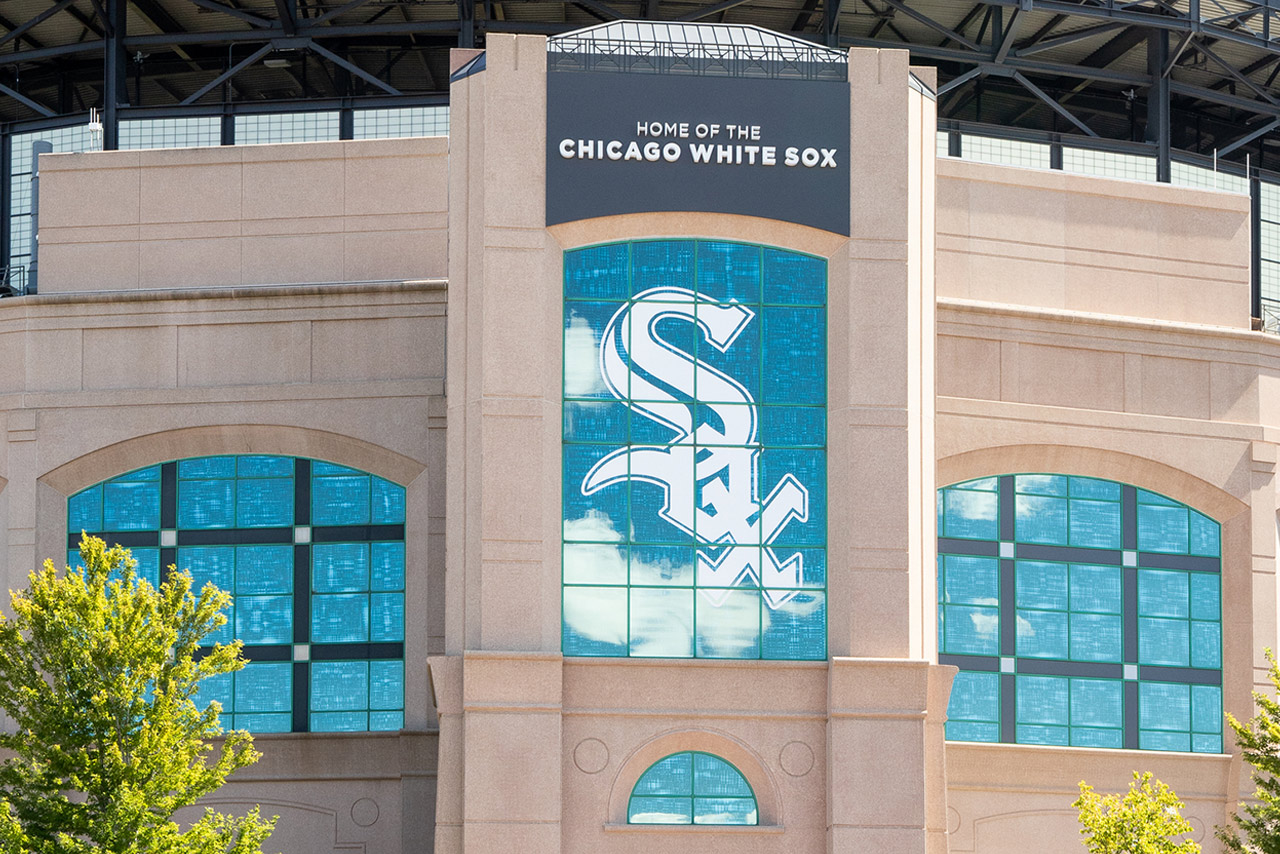 Chicago White Sox's Guaranteed Rate Field in Chicago, IL. stock photo