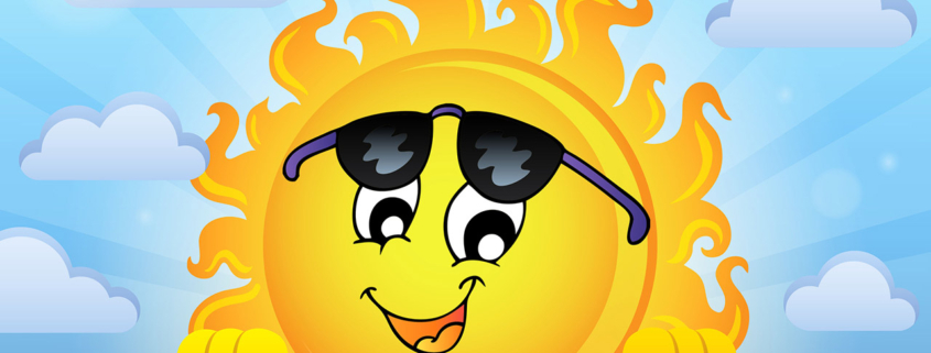 Happy lurking sun theme image 5 stock illustration