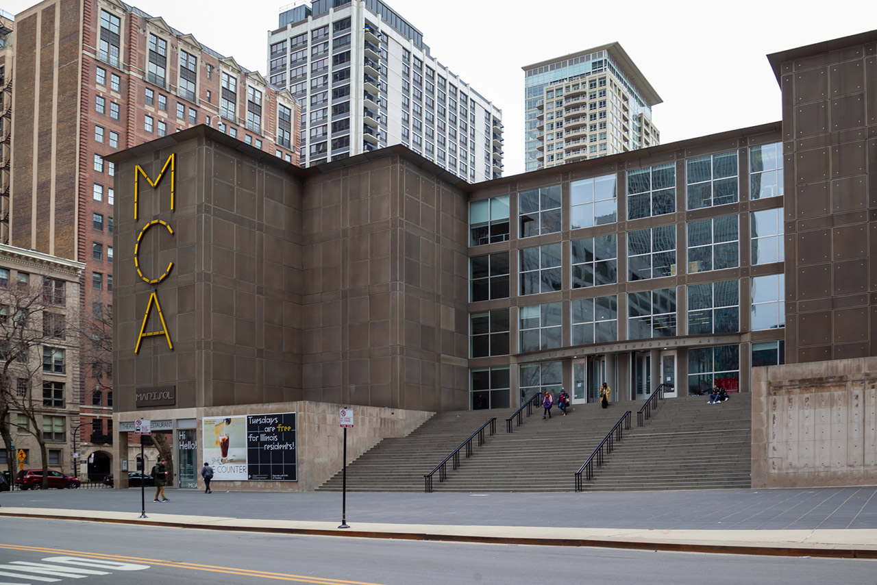 Museum Of Contemporary Art Chicago (MCA) in Chicago, Illinois, USA. stock photo