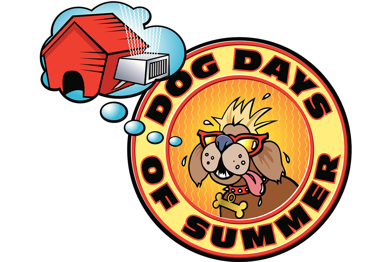 Dog Days of Summer stock illustration