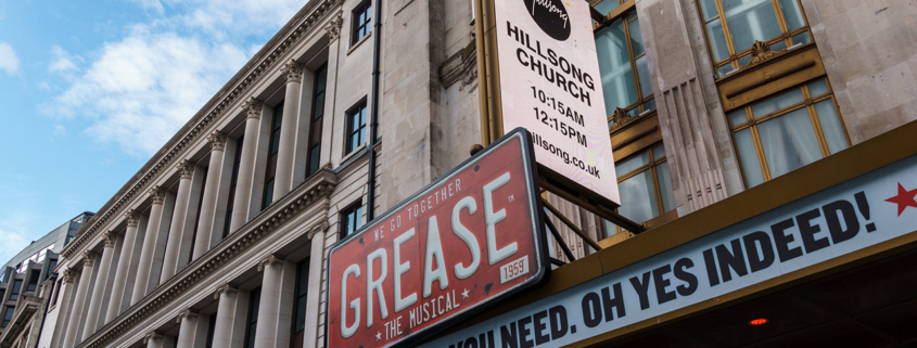 Grease Musical and Hillsong Church stock photo