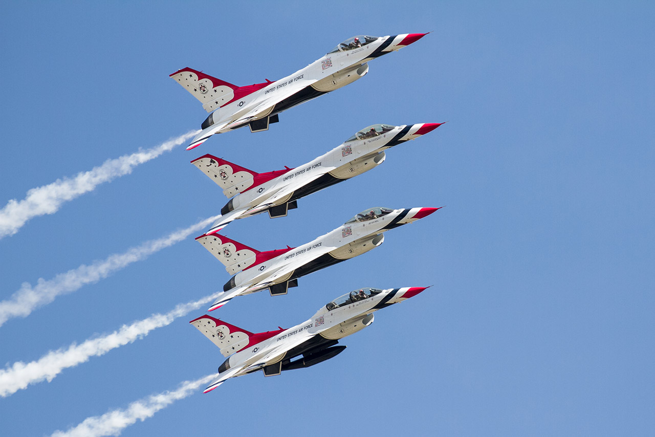 US Airforce Thunderbirds stock photo